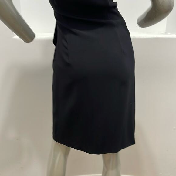 P.A.R.O.S.H. Sleeveless Faux Wrap Ruffle Dress Black Size S - Picture 8 of 13